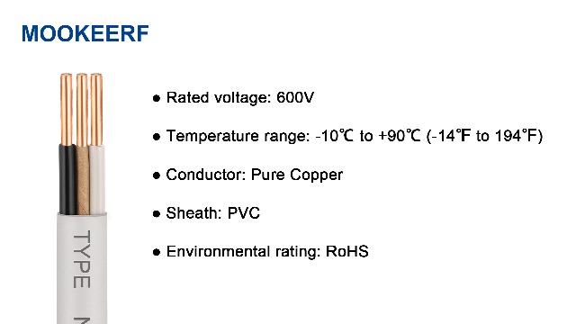 Image of 14 /2 Wire with Ground - 50FT 14 Gauge NM-B Non-Metallic Sheathed Cable 100% Pure Copper 14 AWG 2 Conductor Residential Indoor Wire for Outlets, Switches, Other Loads and Lighting Wiring Projects etc.