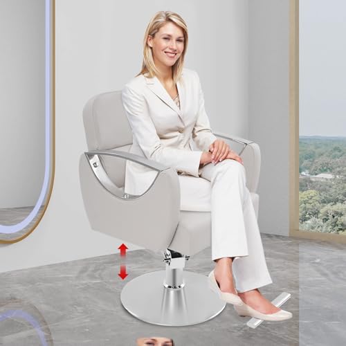 Image of Barber Chair,Salon Chair for Hair Stylist with Height Adjustment,360 Rotatable Salon Chair for Barber Store,Beauty Salons,Spas