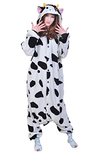 Fandecie Erwachsene Tier Kostüm Tierkostüm Tier Schlafanzug Pyjamas Jumpsuit Damen Herren Cosplay für Tier Fasching Karneval Halloween Cover
