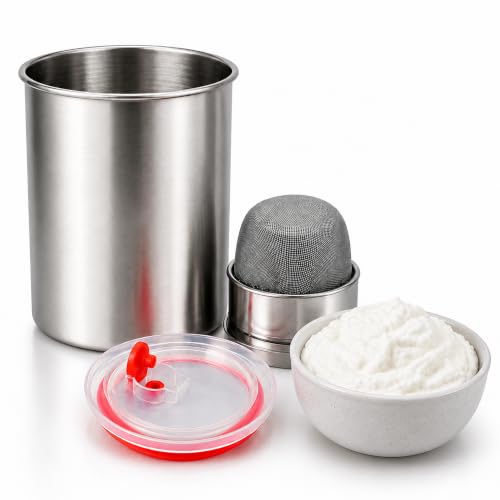 Image of JD Fresh Stainless Steel Greek Yogurt and Hung Curd Maker /Airtight Storage Container with Multipurpose Food & Oil Strainer /BPA Free Fine Mesh Stainer for Thik Homemade Curd,Panner & More (1000 ML)