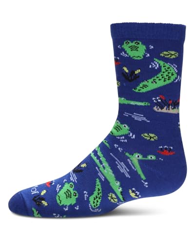 MeMoi Kids' Gators Rayon From Rayon Crew Socks