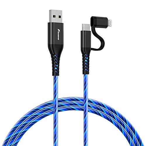 Foxnovo Apple Lightning Cable - iPhone Charging Cord USB A to USB C Lightning Cord MFI Certificated 3ft Charger Wire for iPhone 12 11 Pro 7 6 XS iPad iPod Mini