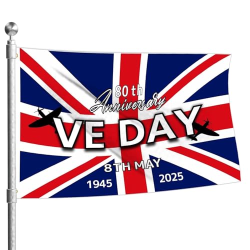 Bandera Del Día 80 De La Victoria - Insignia De Conmemoración Del Patriotismo, Bandera Conmemorativa | Dedicación De Salvación De La Conquista, Banderín De Observancia De La Fiesta, Emblema De
