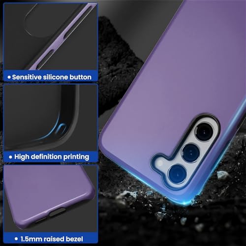 Coque Samsung S23 Plus violette HL2 en silicone rigide hybride 2 couches