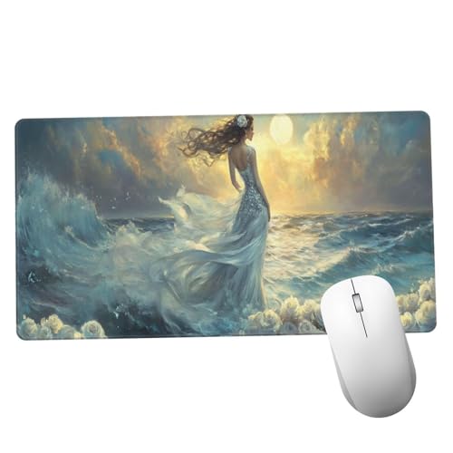 Azul Alfombrilla Ratón 700x400x3mm Alfombrilla Raton XXL con Base de Goma Antideslizante, Accesorios Gaming Princesa, Ordenador Gamer Regalos, Mouse Pad Gaming Mejora La Precisión Y La Velocida Y1400