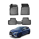 Custom Fit Floor Mats for Renault Clio 5 E-Tech 2023-2026, All Weather TPE Floor Liners, 3D Design, Waterproof Carpet Protection, Durable, Black