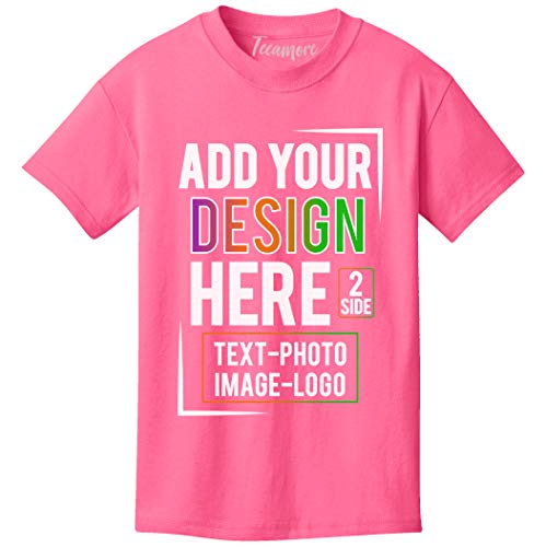 Custom T Shirt Youth Girl Boy Add Your Text Image Photo 2 Sided Personalized Kids T Shirt
