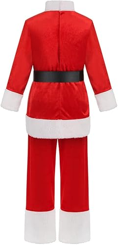 Miniatura 2 de yolsun Disfraz de Papá Noel de lujo para niños, disfraz de Navidad de monstruo verde para niños y niñas, vestido de fiesta X-mas