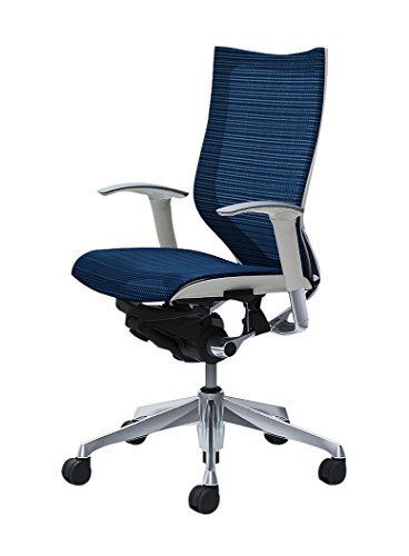 オカムラ 岡村製作所 デスクチェア オフィスチェア バロン ハイバック 可動肘 座メッシュ ミディアムブルー CP85AW-FEH4