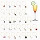 OOTSR 30Stk Weinglas Anhänger Charms, Identifikation Getränke Markierungen mit Schnallendesign für Cocktail Glas Wein Champagner, Trinken Marker Tags Party-Dekoration