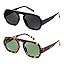 (2 Pack) Black & Tortoise/Green