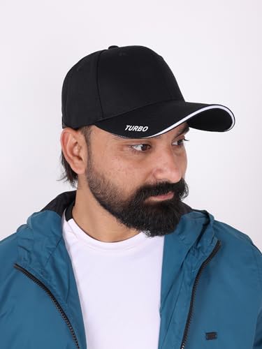 Image of Vector X Turbo Cap Head Caps for Men Unisex Mens Caps with Adjustable Strap in Summer for Men Caps Men for All Sports Cap for Girls caps Gym Caps for Men Women Cap Sports Caps for Men (Black, 1)