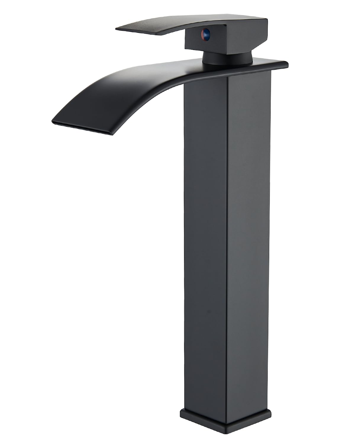 JUNSHENG Miscelatore per Lavabo, Miscelatore per Acqua Calda e Fredda per Bagno, Miscelatore per Lavabo Nero, Miscelatore per Bagno a Una Maniglia