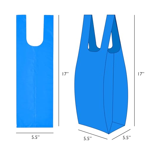Image of Large Dog Waste Bags on a Roll with Easy Tie Handles, Extra Thick and Strong Poop Bags, 5.5 x 5.5 x 17 Inches