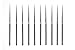 SE 10-Piece Diamond-Coated Tapered Bead Reamer Set - 2-¾ Inch Length, ⅛-Inch Shank, Compatible with Rotary Tools - Ideal for Jewelry Making, Crafts, and More - DF83611