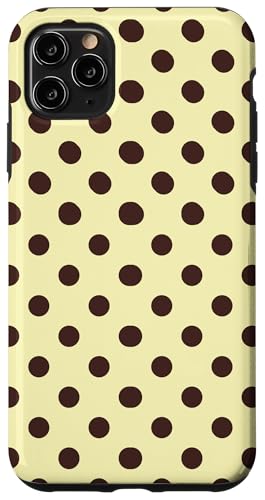 Butter Yellow and Brown Polka Dots Classic Polkadots Pattern �X�}�z�P�[�X iPhone 11 Pro Max �p