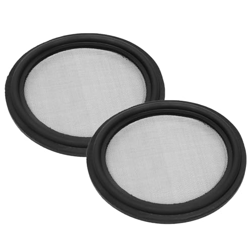 Image of DERNORD 2 Pack 1.5 inch Sanitary Tri-Clamp Gasket Buna-N (NBR) w /Stainless Bonded Type Screen 100 Mesh