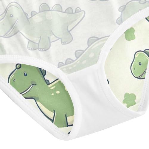 Cute Green Dinosaurs Underwear Girls, Toddler Girl Panties, Girls Underwear Cotton, 2–8 Years4