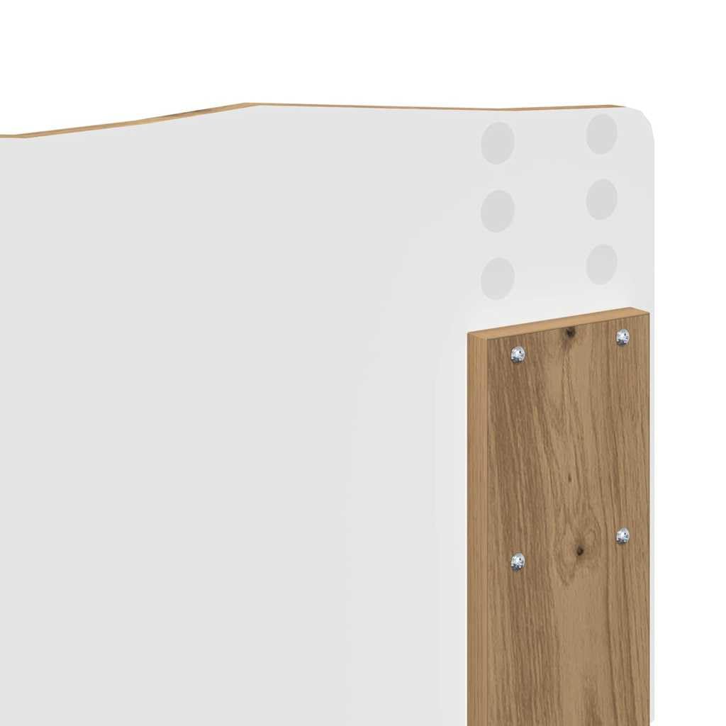 Cabecero de madera de roble Artisan, 150 cm, cabecero de cama, cabecero de cama y respaldo para cama, dormitorio -E