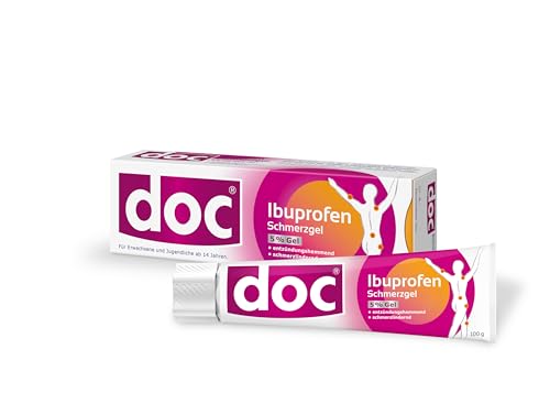 doc Ibuprofen gel proti bolečinam 100 g, protivnetno, lajšanje bolečin in hlajenje, hiter učinek na vnetje povezane bolečine v hrbtu in sklepih - dobro prenašanje - brez recepta