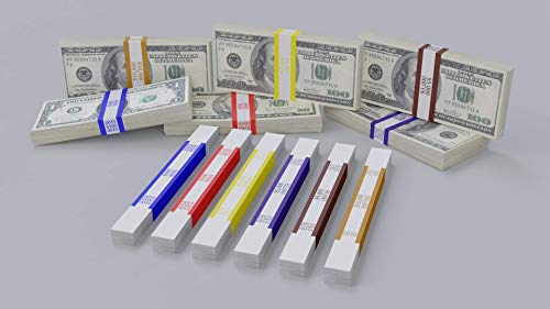 Money Bands Currency Straps- 600 Pieces Self Adhesive Color Coded Money Wrappers For Bills $100, 500, 1000, 2000, 5000 And $10,000 #TOP3