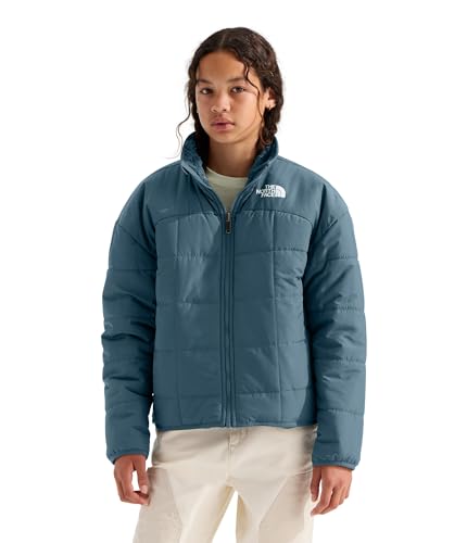 Image of THE NORTH FACE Girls Reversible Shasta Full Zip Jacket | Puffer Coat With Synthetic Insulation, Fleece Lined, Water Repellent
