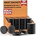Produktbild MEISTERWERK Magnete für Magnettafel Stark - 124x Ferrit für Whiteboard, Pinnwand, Kühlschrank und Tafel - Rund, Schwarz, Stark Haftend