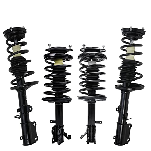 Detroit Axle - 4pc Struts for Toyota 1993-2002 Corolla 1998-2002 Chevy Prizm 1993-1997 Geo Prizm, 4 Front and Rear Struts w/Coil Spring Assembly 1994 1995 1996 1999 2000 2001 Replacement Strut Shocks