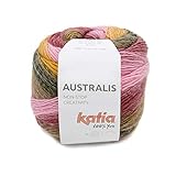 200 g, longitud aprox. 600 m Katia Australia - Ovillo de lana con degradado para punto o ganchillo, ovillo grande de 200 g (200)