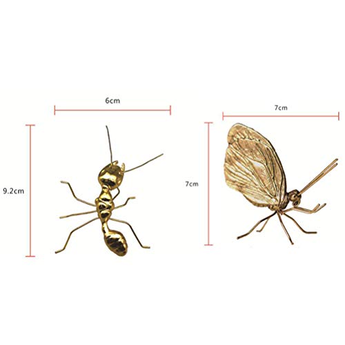 Kekafu ZXHG2075-A Gold Ant Sculpture Brass Animal Figurines Metal Desktop Ornament thumb #1