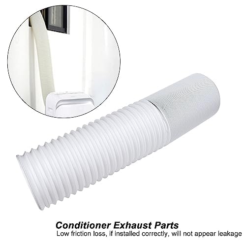 Qcwwy Portable Universal Flexible Air Conditioner Exhaust Hose Tube Replacement Parts (Silver Or Metallic, PP+Steel wire, 15cm*2M) - Image 3