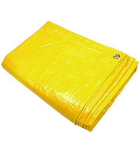 Kisan Kalyan Tarpaulin, Tirpal, Tadpatri Tharpai Thadika, Extra Strong, Reinforced Eyelets, UV Resistant, 100% Waterproof Yellow (24 * 30)