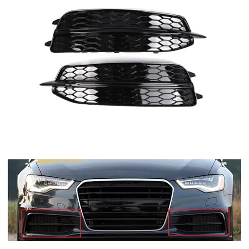 Grilles de calandre avant pour A6 C7 S-Line 2012-2014 caches antibrouillard 4G0807681D - 2