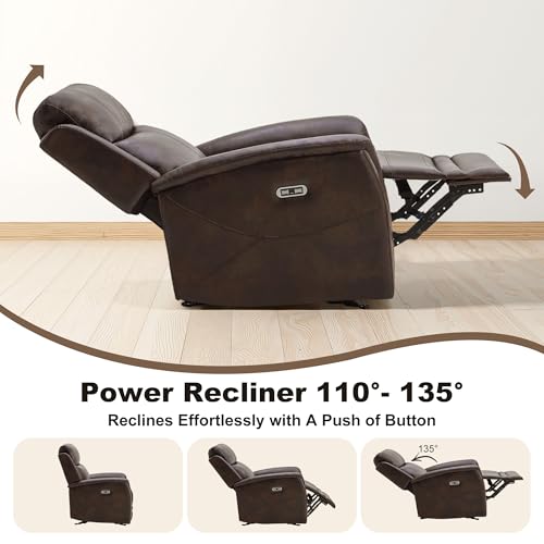 Sillón plegable piel sintética marrón miniatura 6