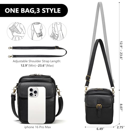 Small Crossbody Bags for Women Vegan Leather Messenger Purses, Vintage Wallet Anti Theft Shoulder Handbags with Card Slots3