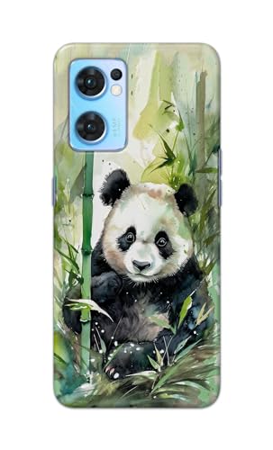 Image of Printed Hard Back Cover for Oppo Reno7 5G | Oppo Reno 7 5G Back Cover (Panda -J1) -190724(EA)