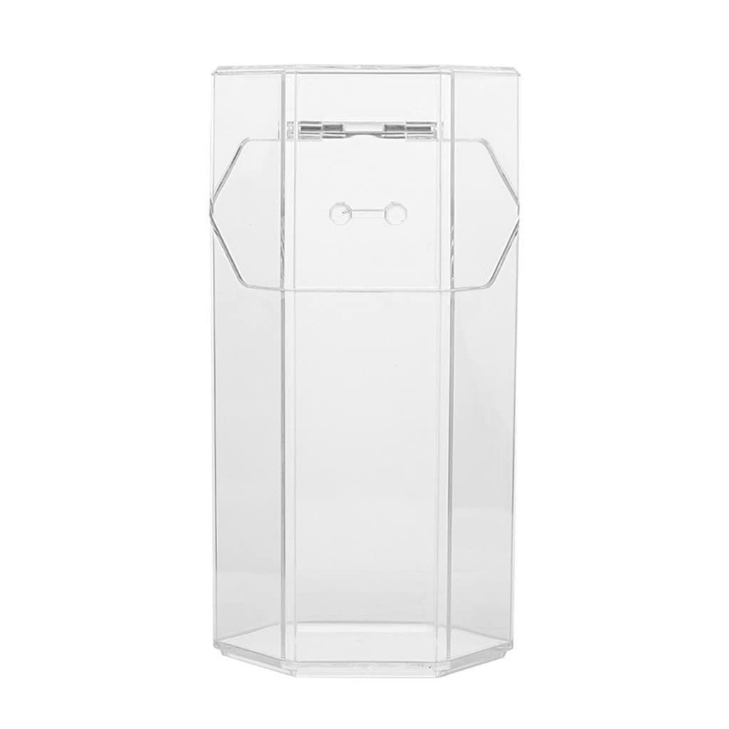 Porte-crayons transparent à compartiments pour pinceaux et papeterie de bureau