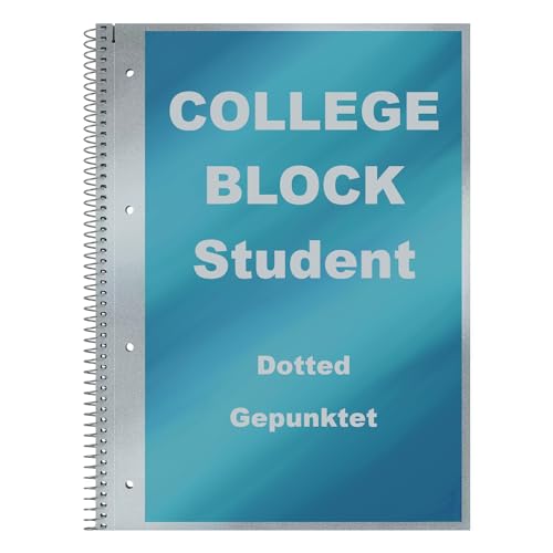 PARTY DISCOUNT Brunnen College-Block/Studentenblock/Spiralblock/DIN A4 Premium Dotted/Gepunktet Premium