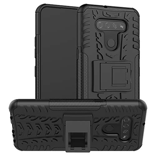 LiuShan Compatible avec Nokia 5.3 Coque,Shockproof Robuste Impact Armure Hybride Béquille Housse Coque Étui Couverture pour Nokia 5.3 (2020) Smartphone(Non Compatible avec Nokia 5.2),Noir