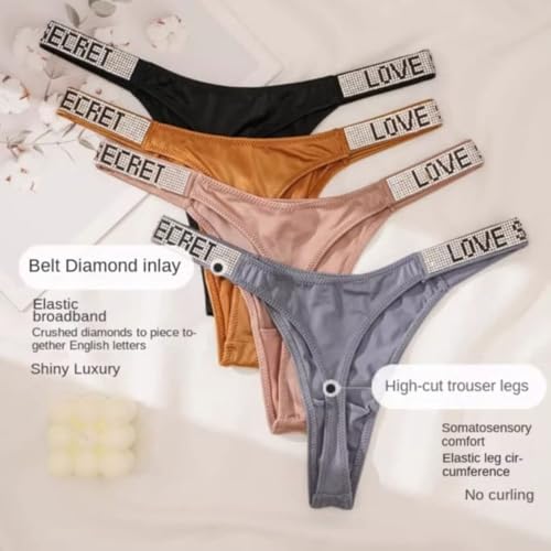 Image of Women's Low-Rise Thong Panty | Stretchable Polyester Innerwear for Comfort | Soft Waistband Lingerie for Women & Girls