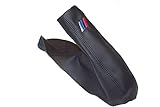 Für BMW 1 Series E81 E82 E87 E88 2007–2012 Handbremsmanschette schwarzes Leder MPOWER Logo Stickerei