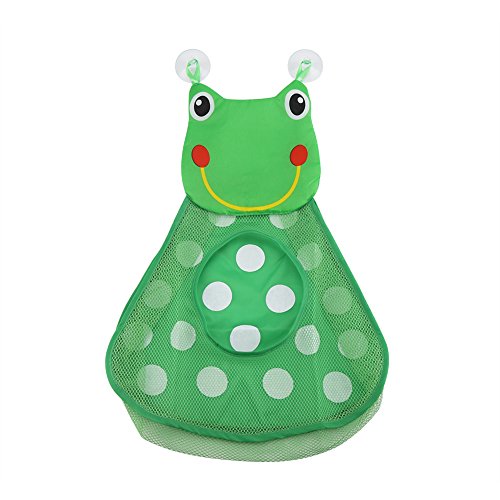 Sacchetto del Giocattolo del Bagnetto Organizzatore di Bambino Doccia, 14.17x19.69 Borsa da Bagno con Custodia in Rete con 2 Ventose Resistenti, Cestino da Bagno per Bambini(Little Frog)