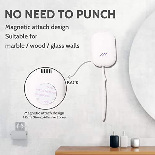 gfu toothbrush sanitizer case rechargeable portable toothbrush cleaner fits for all toothbrushes head used for home travel camping business trip white