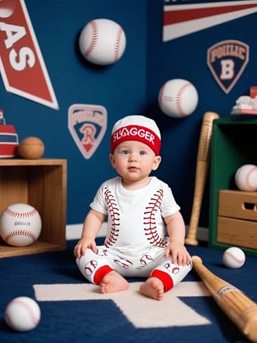 COSLAND Baby Boys' 3pc Sports Outfits, Infant Cotton Clothing Set, Newborn-12 Months2