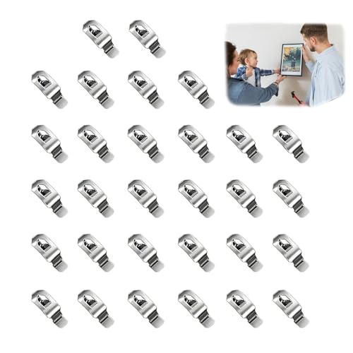 30 Clips Para Marcos de Fotos, Ganchos Para Colgar Marcos de Fotos Sin Marco, Ganchos de Fijación Para Fotos Y Lienzos, Cuadros Y Pinturas En Casa O En La Oficina, Colgadores Para Fotos
