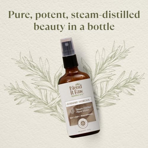 Image of Blend It Raw Apothecary Rosemary Hydrosol for Hair & Skin, Steam Distilled Rosemary Water Bulk | 200ml