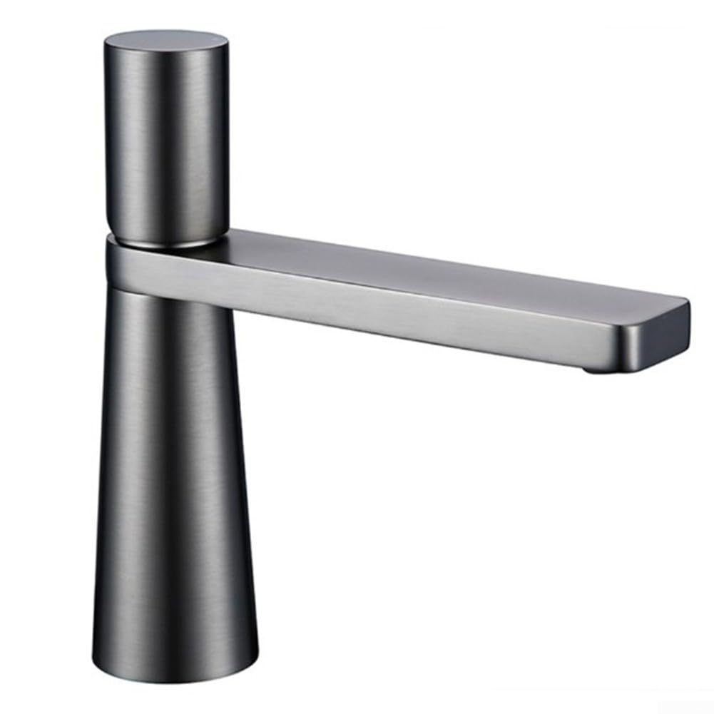 ZYCHSJXA Bathroom Basin Faucet, Hot and Cold Water Mixer Tap, with Swivel Spout, for Various Sinks, 205 * 185mm(White)