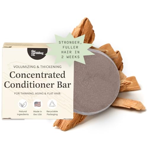 The Earthling Co. Conditioner Bar - Promote Hair Growth, Strengthen & Moisturize All Hair Types - Paraben & Sulfate Free formula with Natural Ingredients for Dry Hair (Sweet Sandalwood, 1.8 oz)