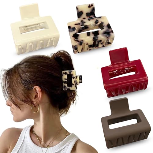 Pinzas para el pelo de tortuga pasadores pequeños de acetato mate para cabello fino y grueso