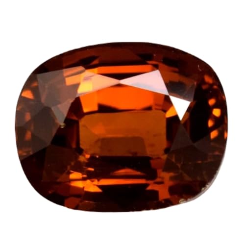 Grenat hessonite naturel coussin pour création de bague artisanale unique